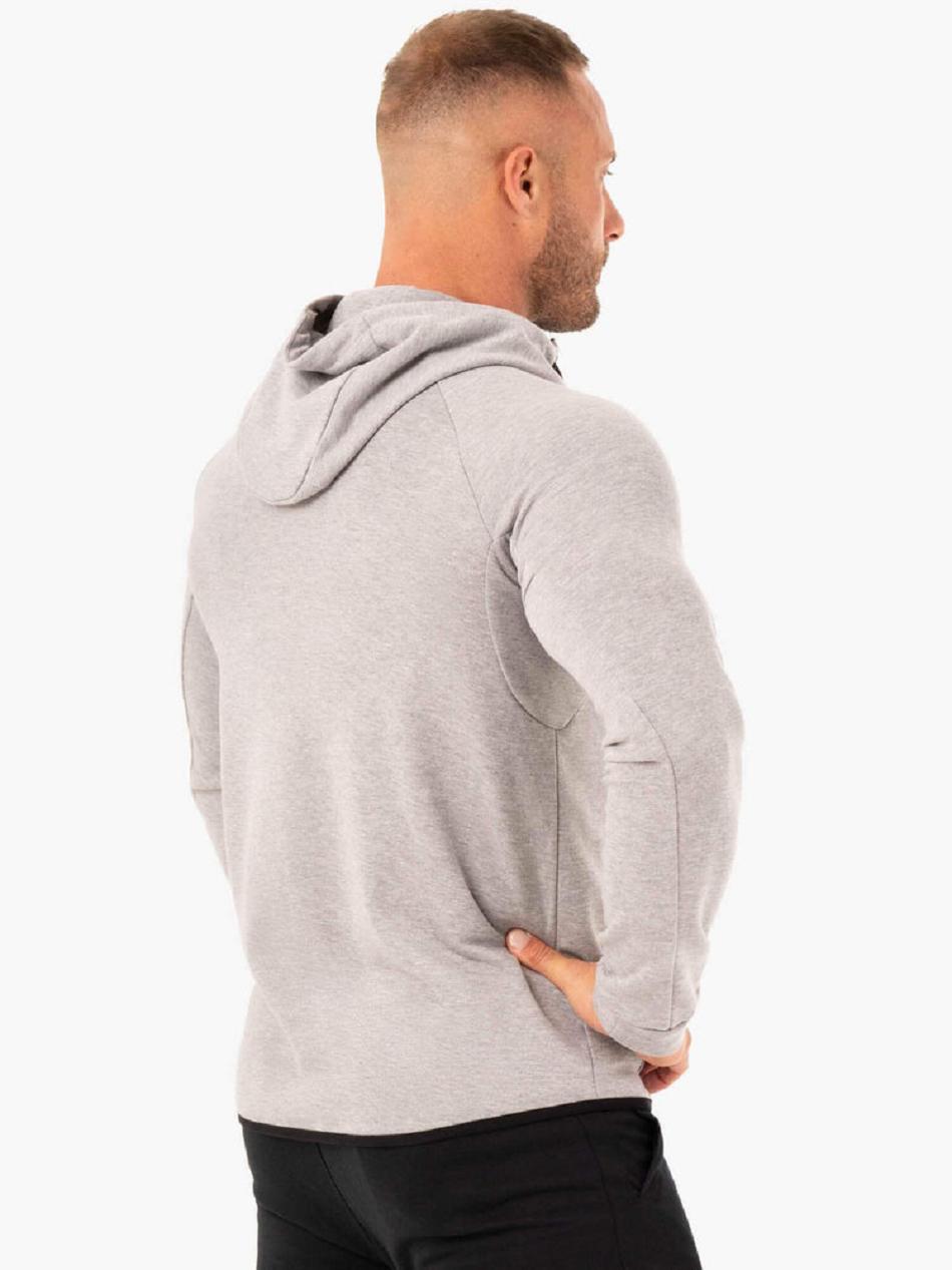 Grey Men's Ryderwear Athletic Zip Up Hoodie | 92JS65481