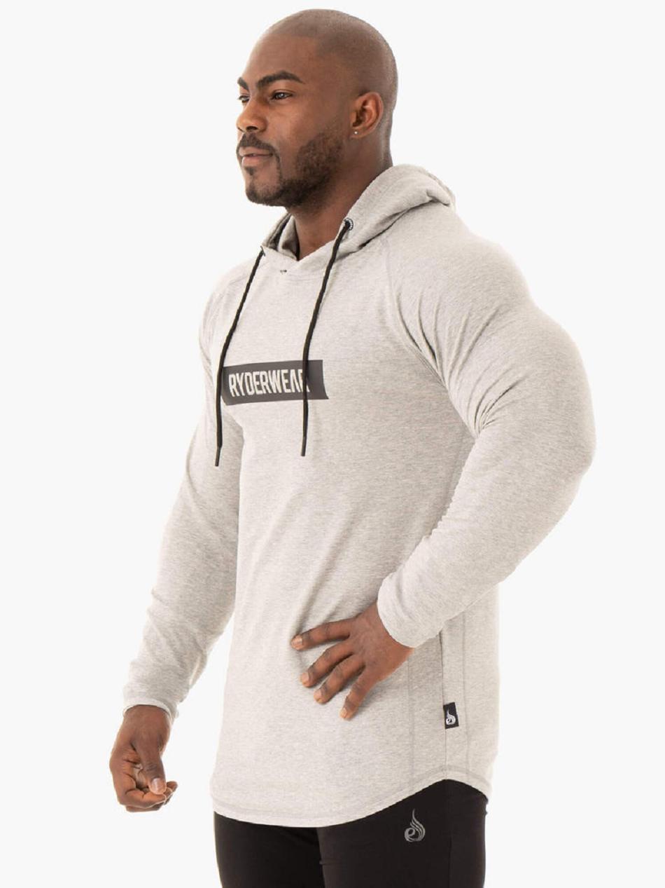 Grey Men's Ryderwear Base Pullover Jumper Top | 90GA93157