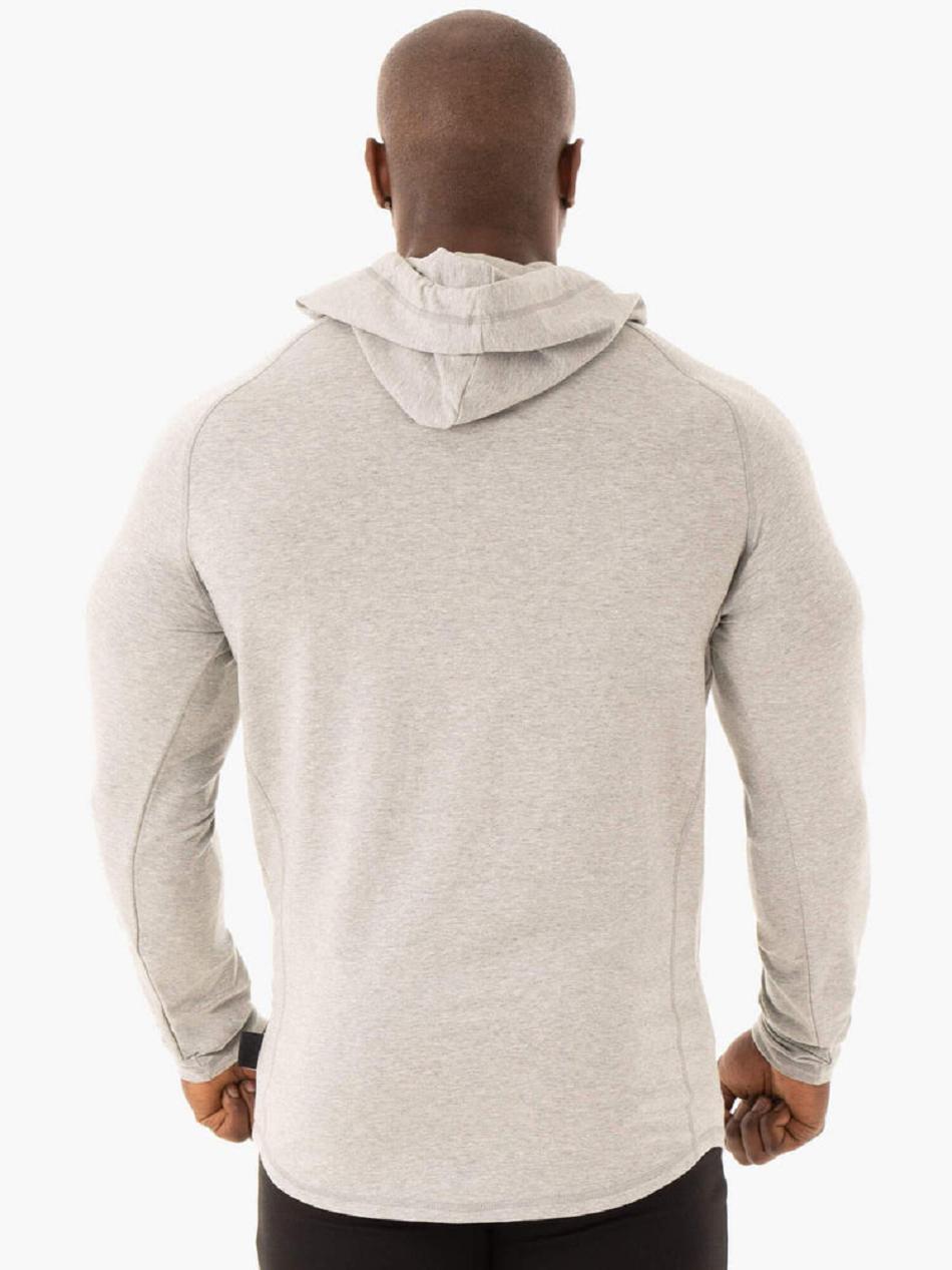 Grey Men's Ryderwear Base Pullover Jumper Top | 90GA93157