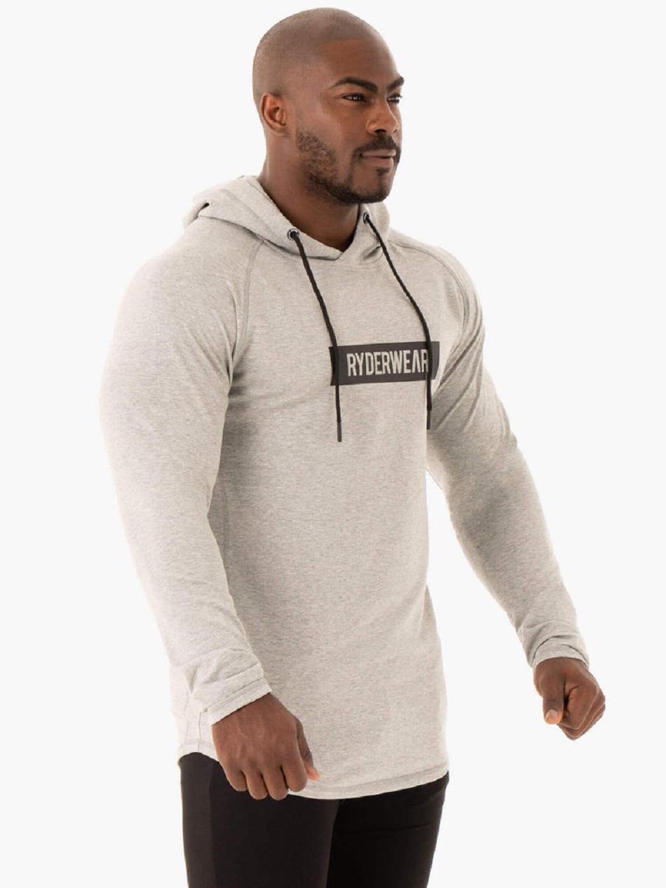 Grey Men's Ryderwear Base Pullover Jumper Top | 90GA93157