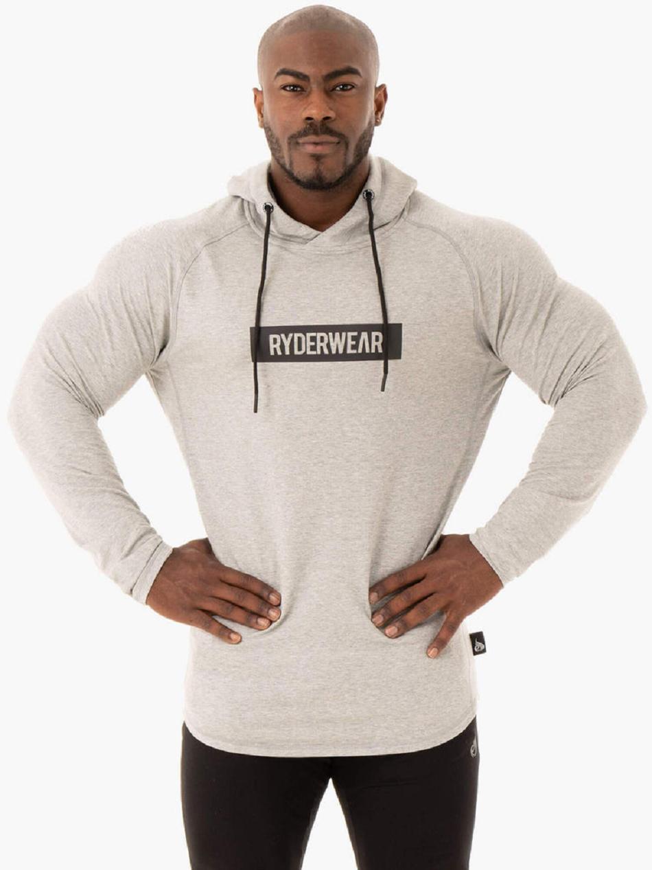 Grey Men\'s Ryderwear Base Pullover Jumper Top | 90GA93157