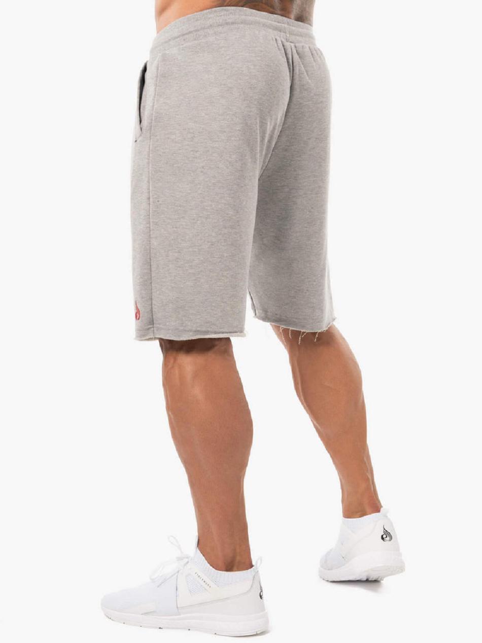 Grey Men's Ryderwear Block Fleece Track Shorts | NG9049947