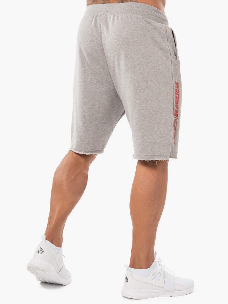 Grey Men's Ryderwear Block Fleece Track Shorts | NG9049947