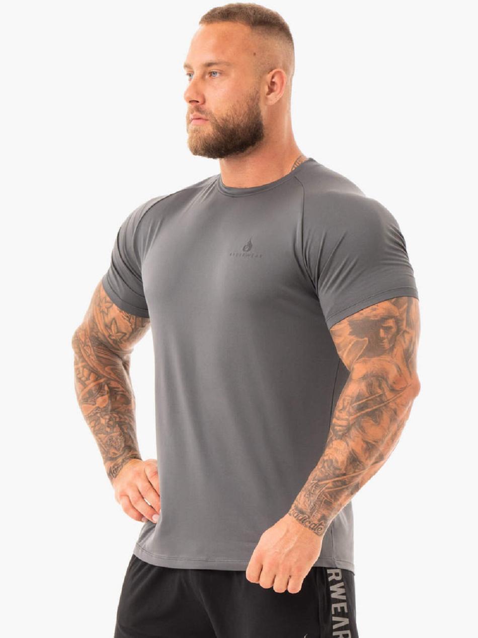 Grey Men's Ryderwear Breeze T-Shirt Top | 87SB59647