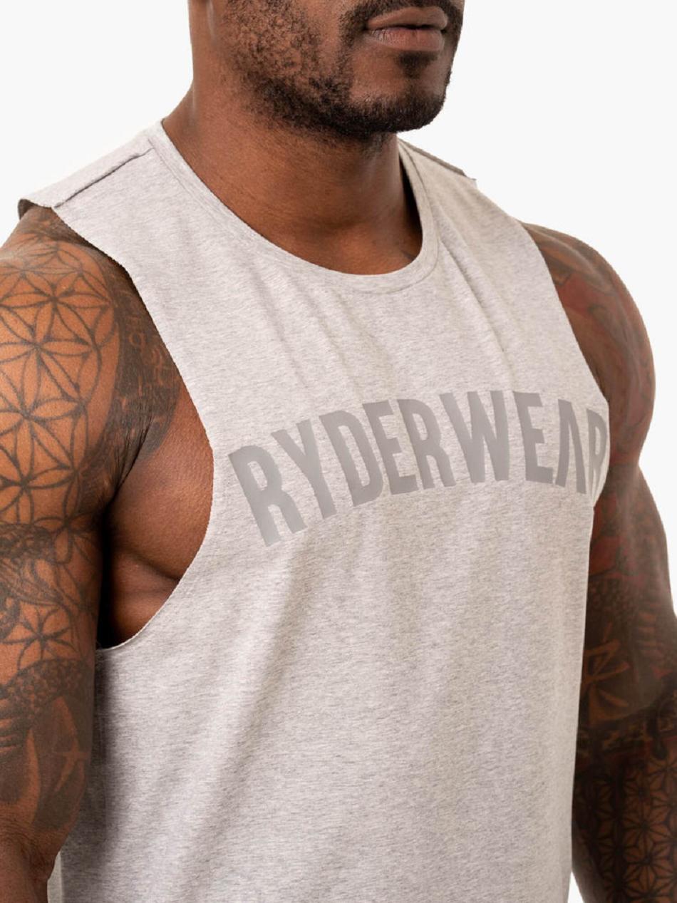 Grey Men's Ryderwear Force Baller Tank Top | NF8564242