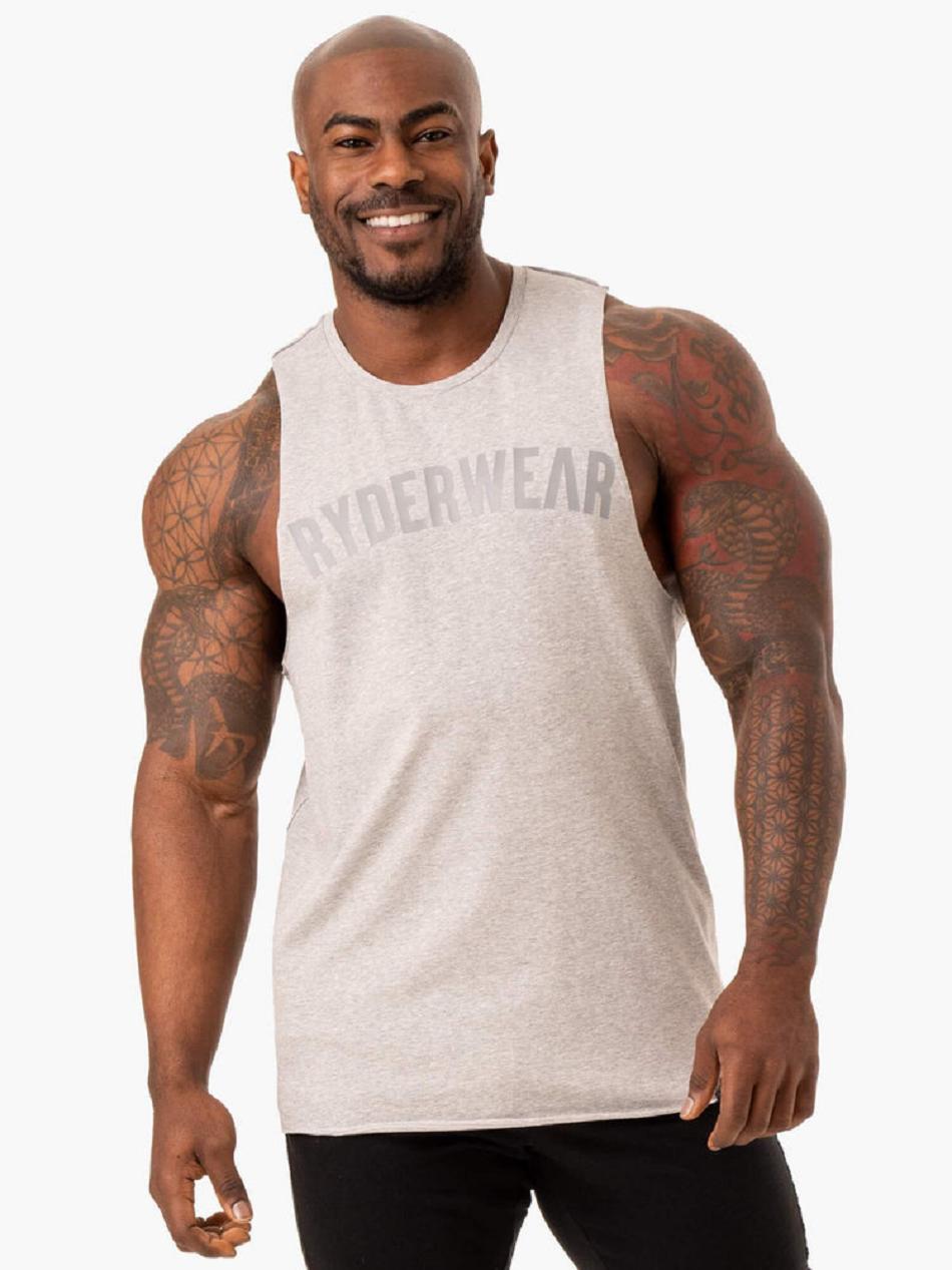 Grey Men\'s Ryderwear Force Baller Tank Top | NF8564242