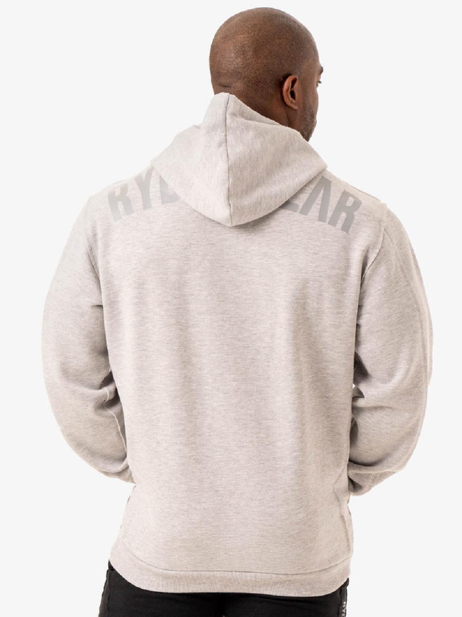 Grey Men's Ryderwear Force Pullover Hoodie Active Lounge | 96JS99901