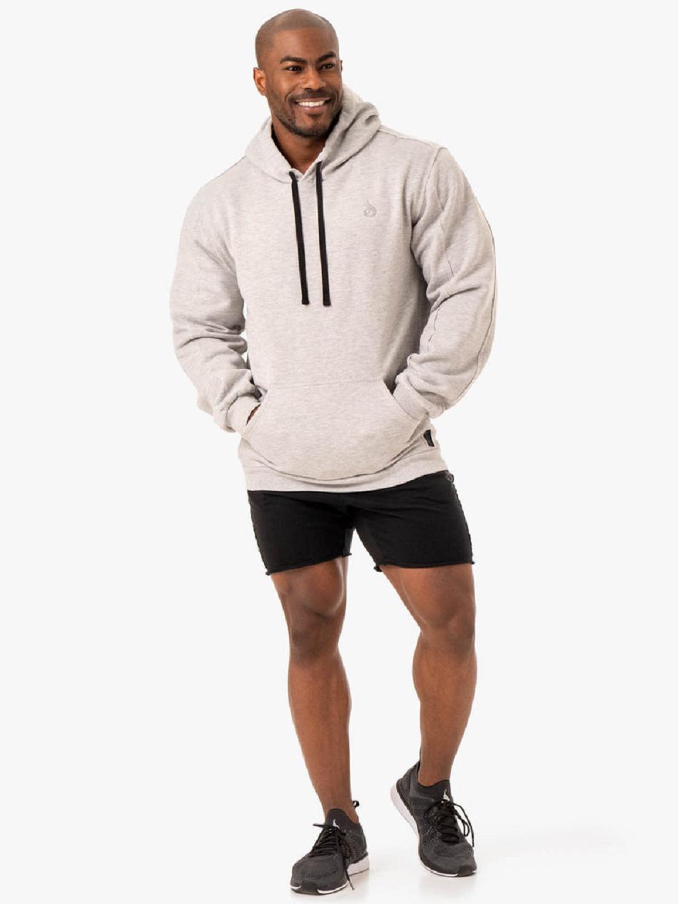 Grey Men's Ryderwear Force Pullover Hoodie Active Lounge | 96JS99901