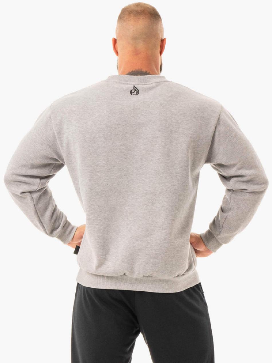 Grey Men's Ryderwear Force Pullover Sweaters | BG9166149