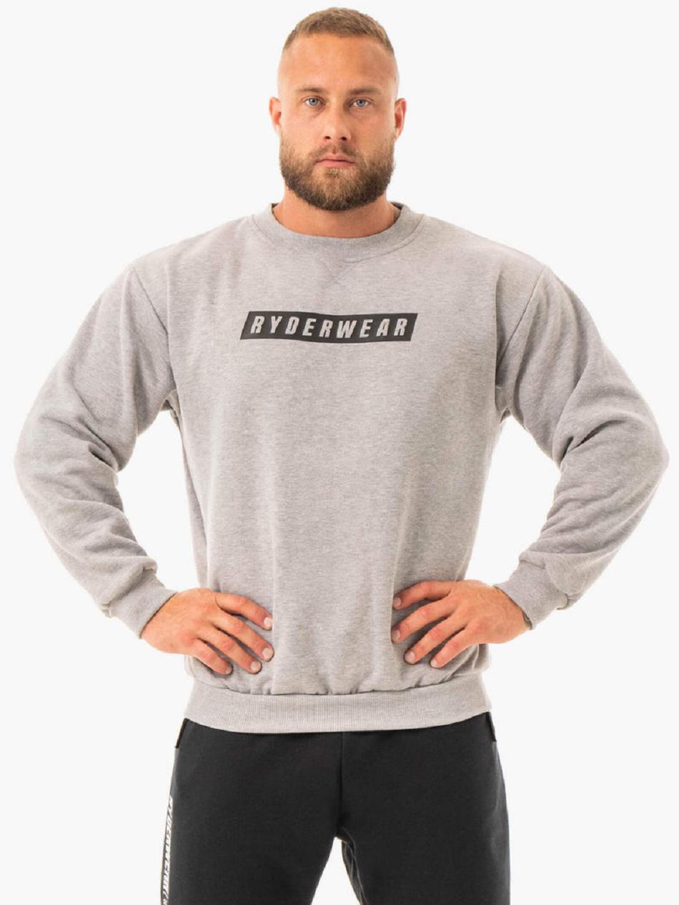 Grey Men\'s Ryderwear Force Pullover Sweaters | BG9166149