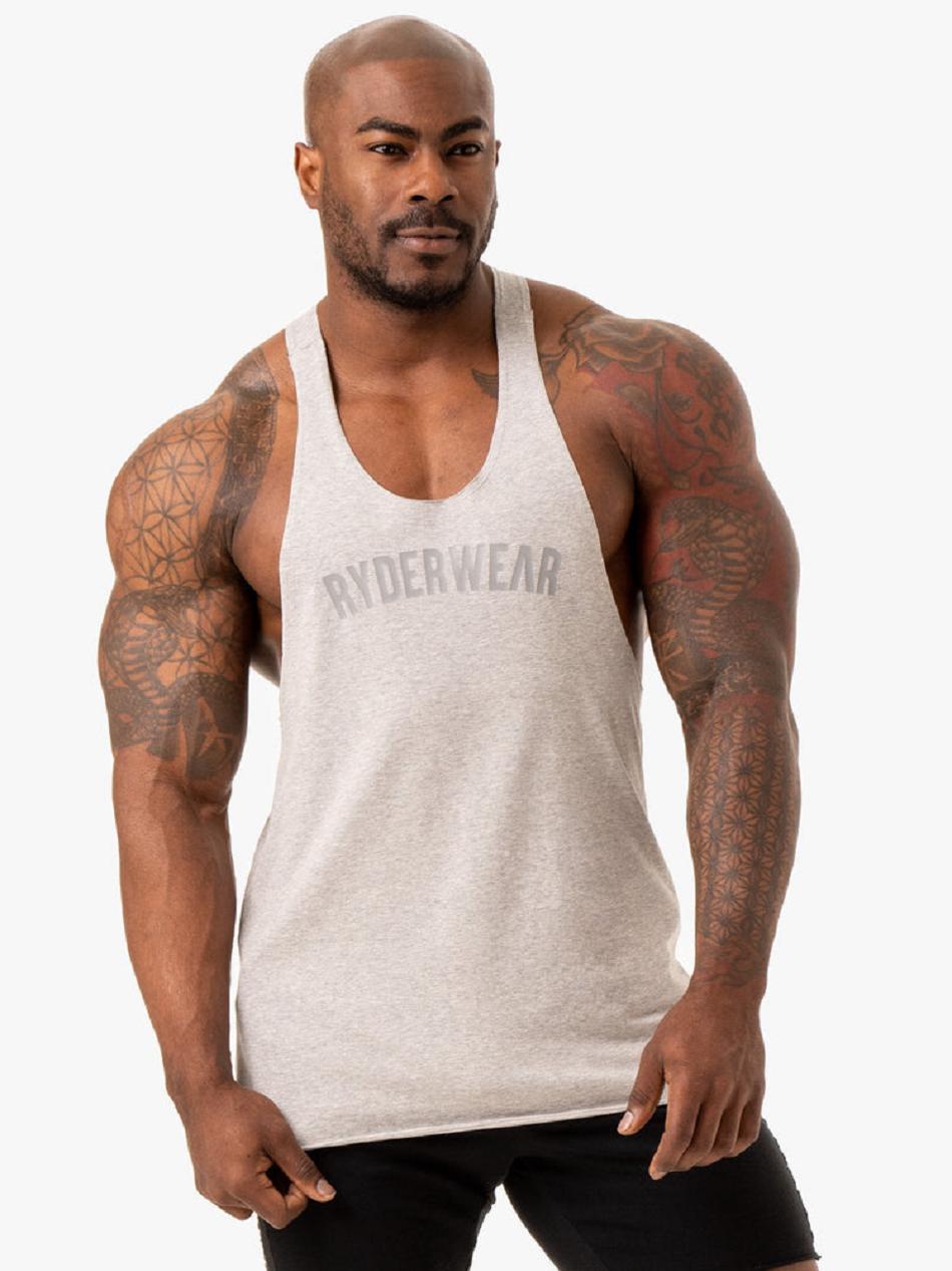 Grey Men\'s Ryderwear Force Stringer T-Back Top | DS8536018