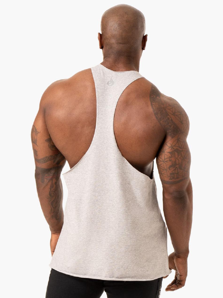 Grey Men's Ryderwear Force T-Back Stringers | G5B29229