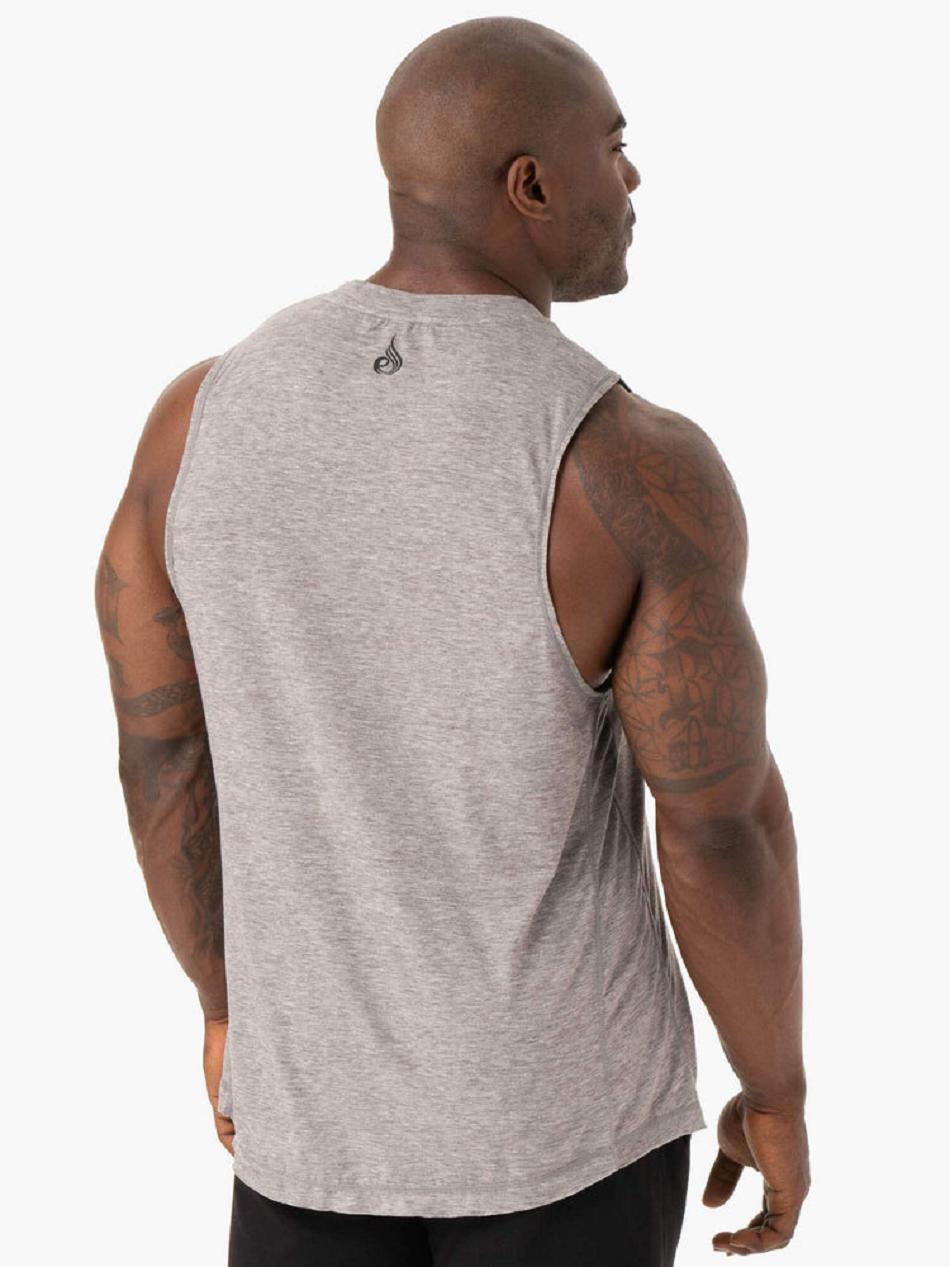 Grey Men's Ryderwear Iron Baller Tank Top | 86FV84591