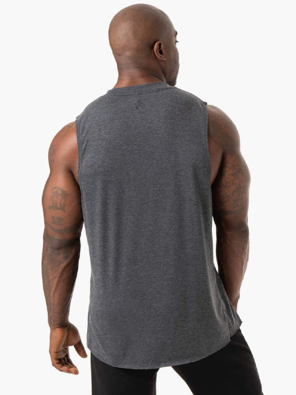 Grey Men's Ryderwear Iron Baller Tank Top | A2X75540