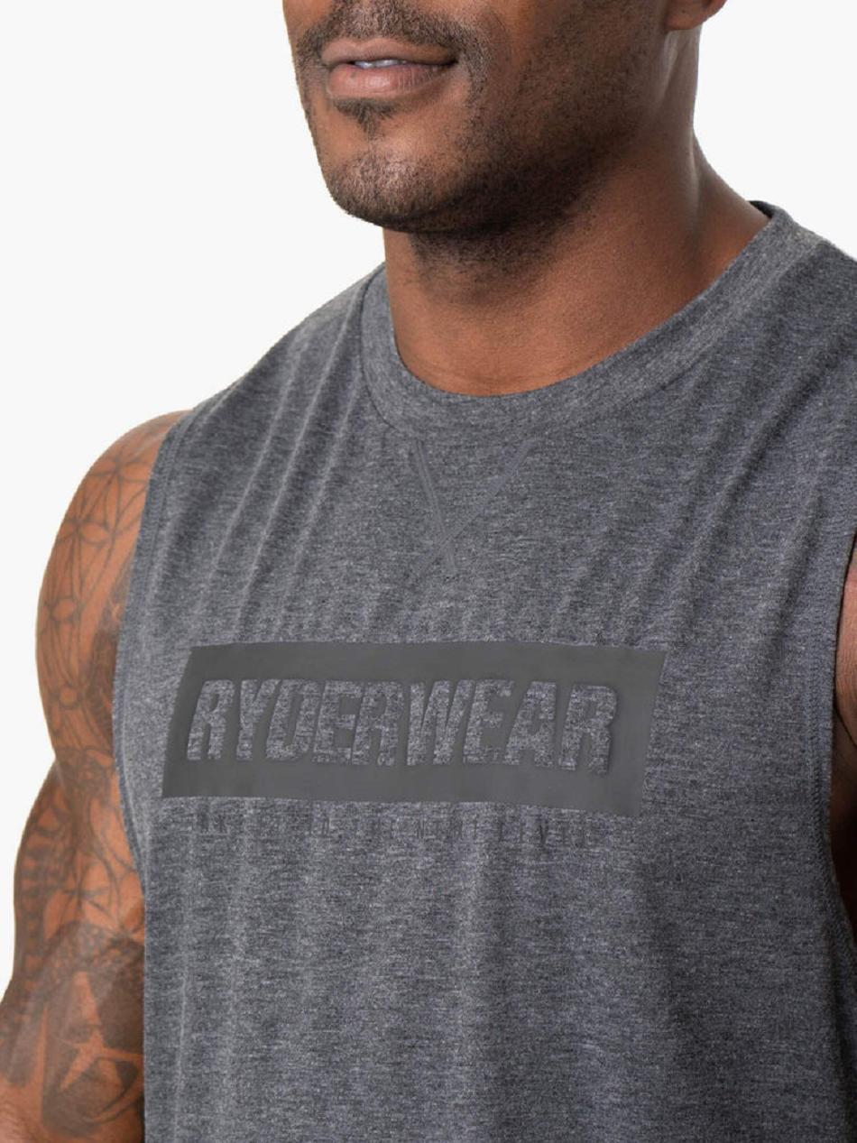 Grey Men's Ryderwear Iron Baller Tank Top | A2X75540