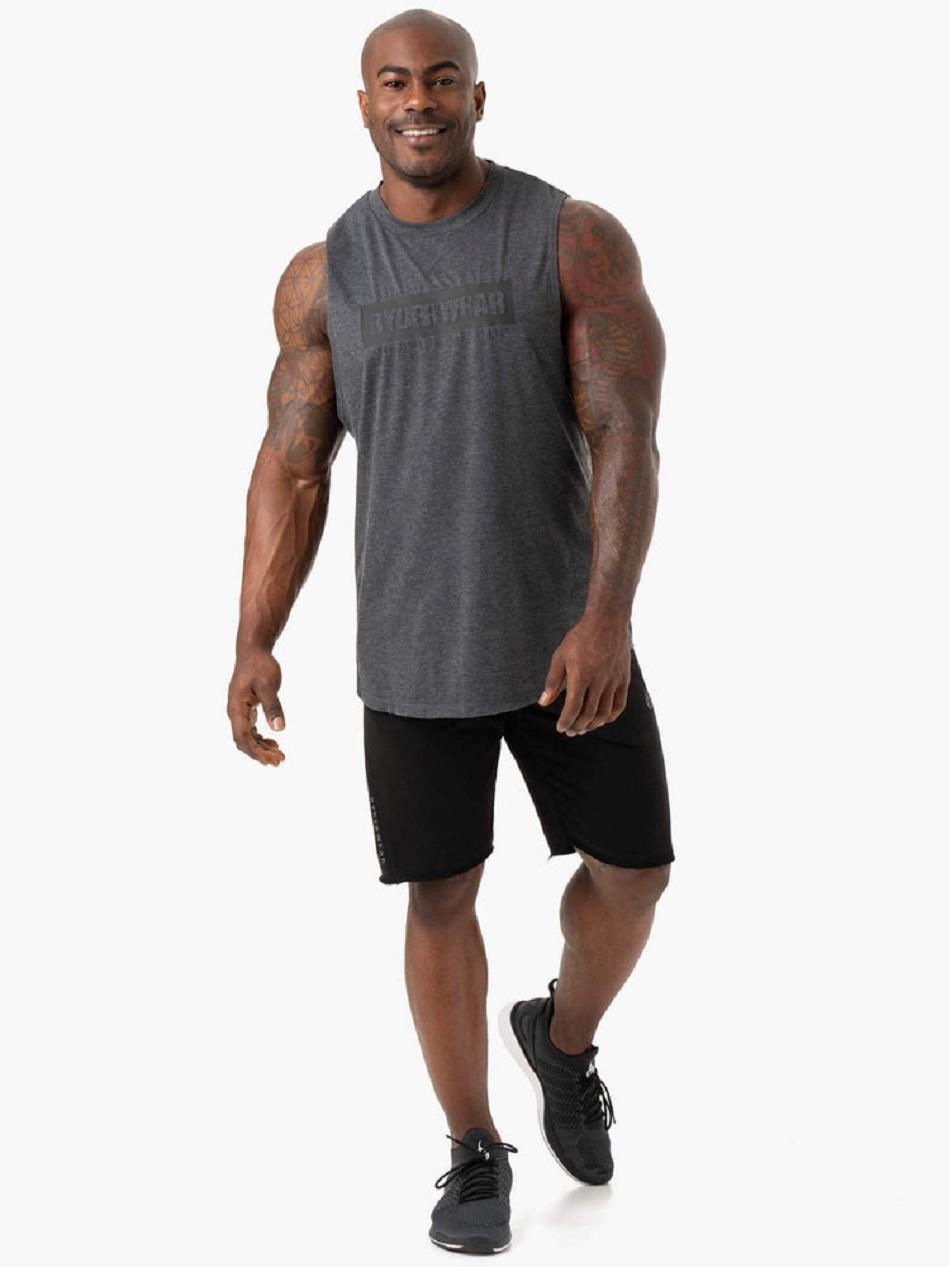 Grey Men's Ryderwear Iron Baller Tank Top | A2X75540