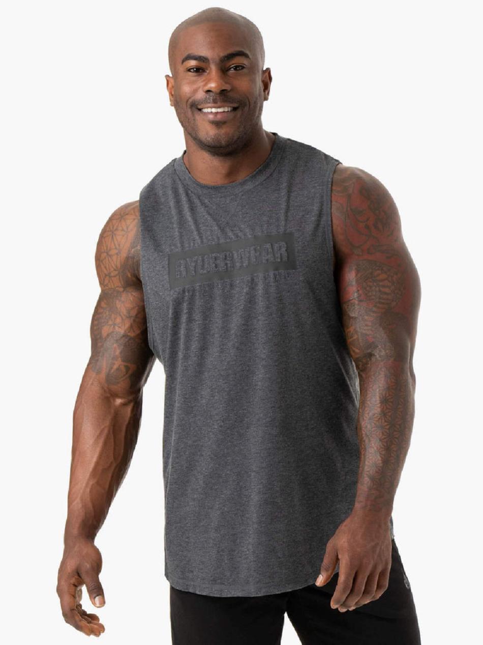 Grey Men\'s Ryderwear Iron Baller Tank Top | A2X75540