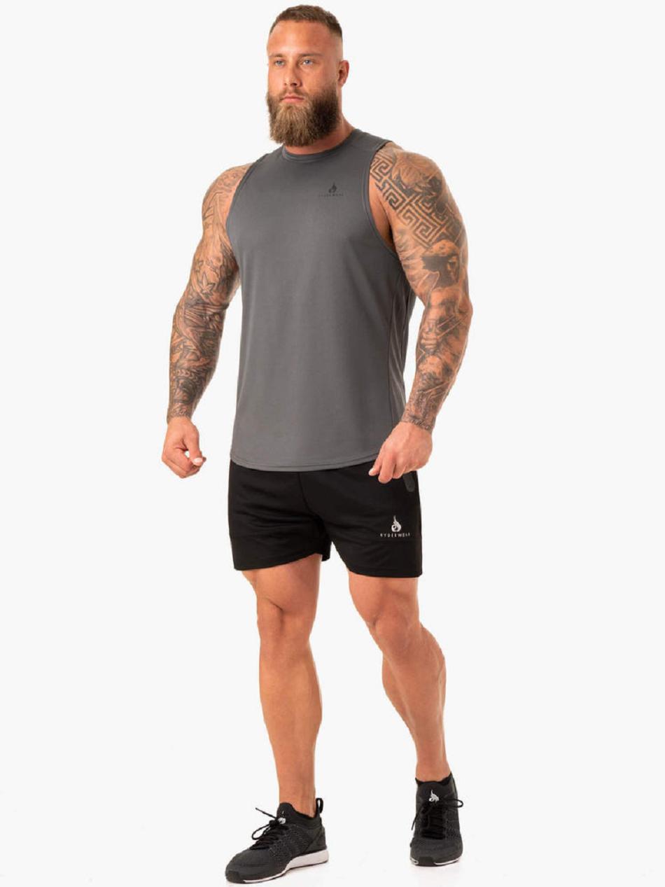 Grey Men's Ryderwear Lift Mesh Baller Tanks | 132Y46954