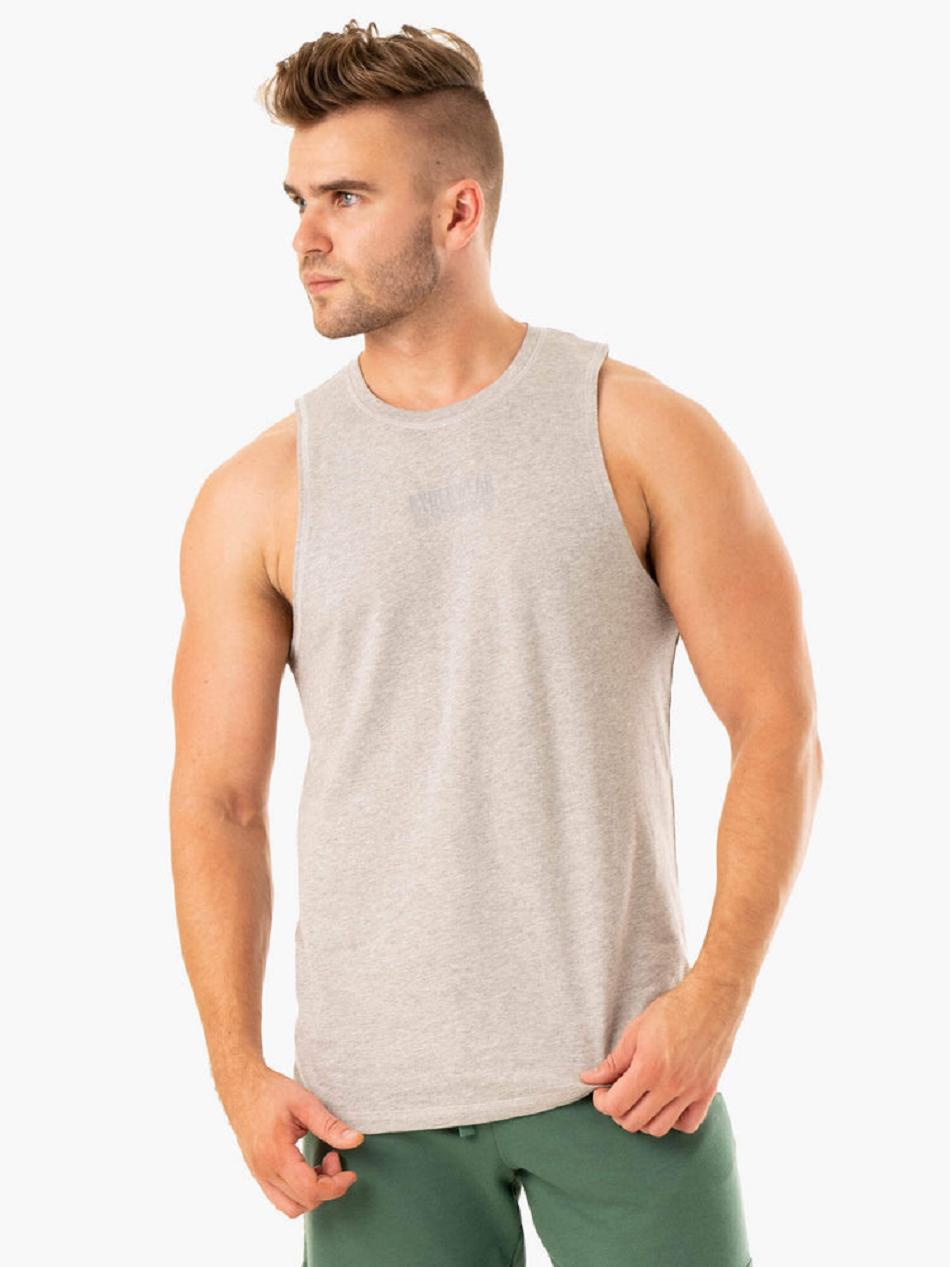 Grey Men\'s Ryderwear Limitless Baller Tank Top | 90JS88885