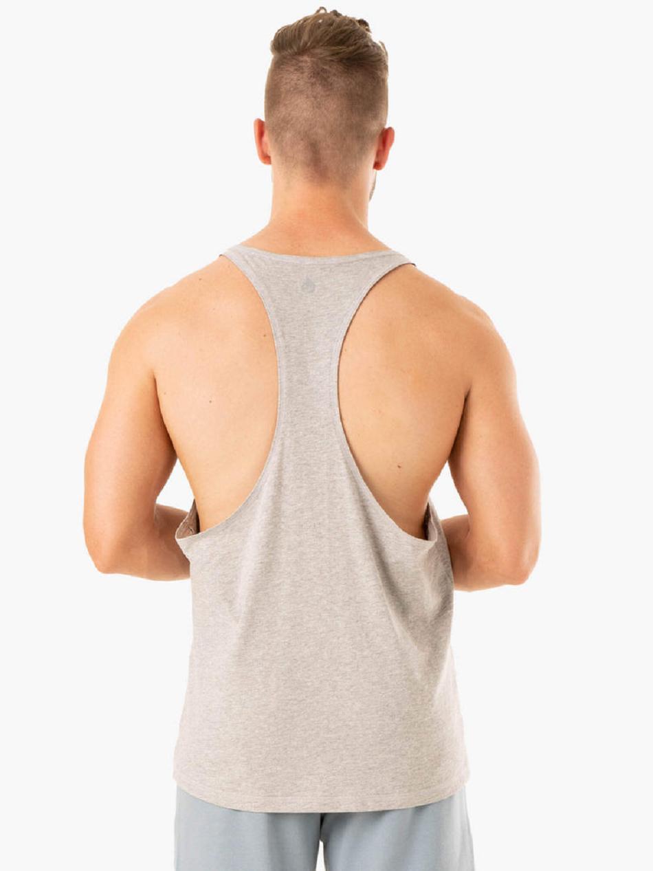 Grey Men's Ryderwear Limitless Stringer T-Back Top | 138T42560