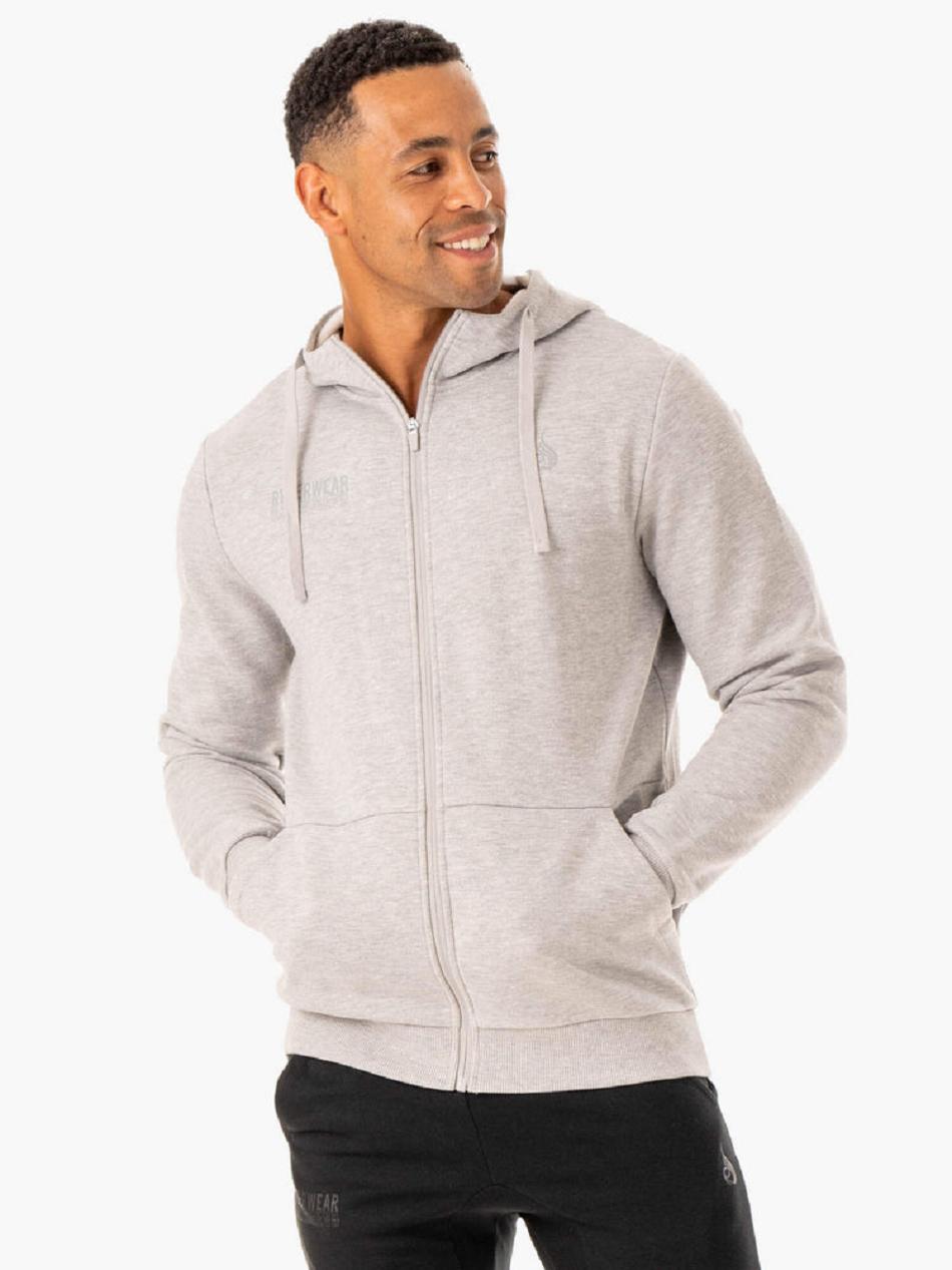 Grey Men\'s Ryderwear Limitless Zip Up Jackets | 185F49191