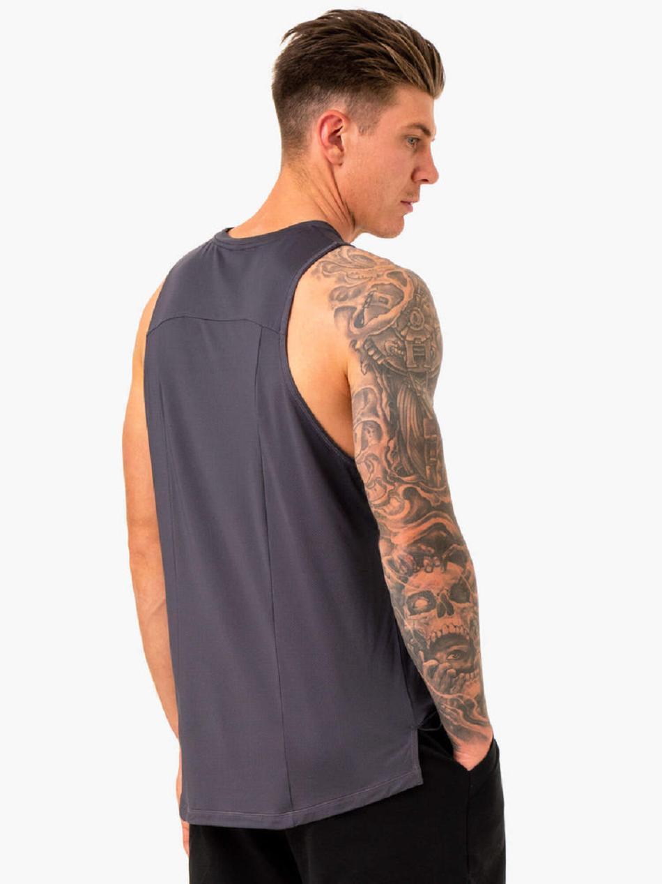 Grey Men's Ryderwear Optimal Mesh Tank Top | 88NG56868