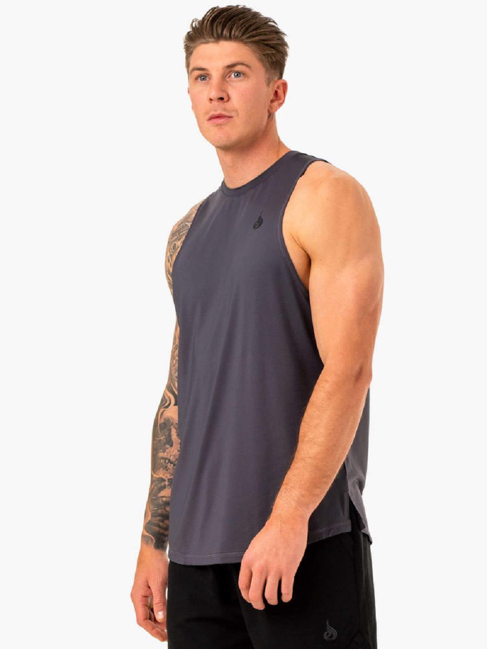 Grey Men's Ryderwear Optimal Mesh Tank Top | 88NG56868