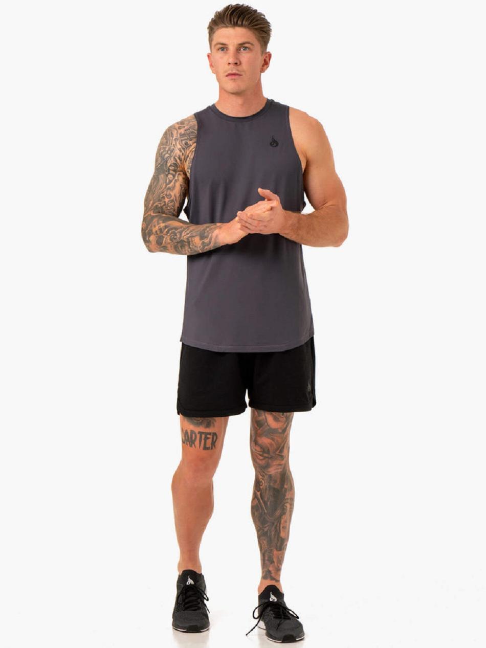 Grey Men's Ryderwear Optimal Mesh Tank Top | 88NG56868