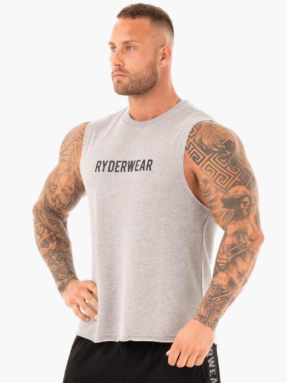 Grey Men's Ryderwear Performance Baller Tanks | 80NG88531