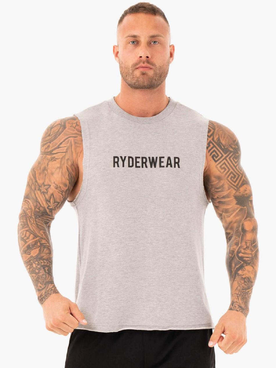 Grey Men\'s Ryderwear Performance Baller Tanks | 80NG88531