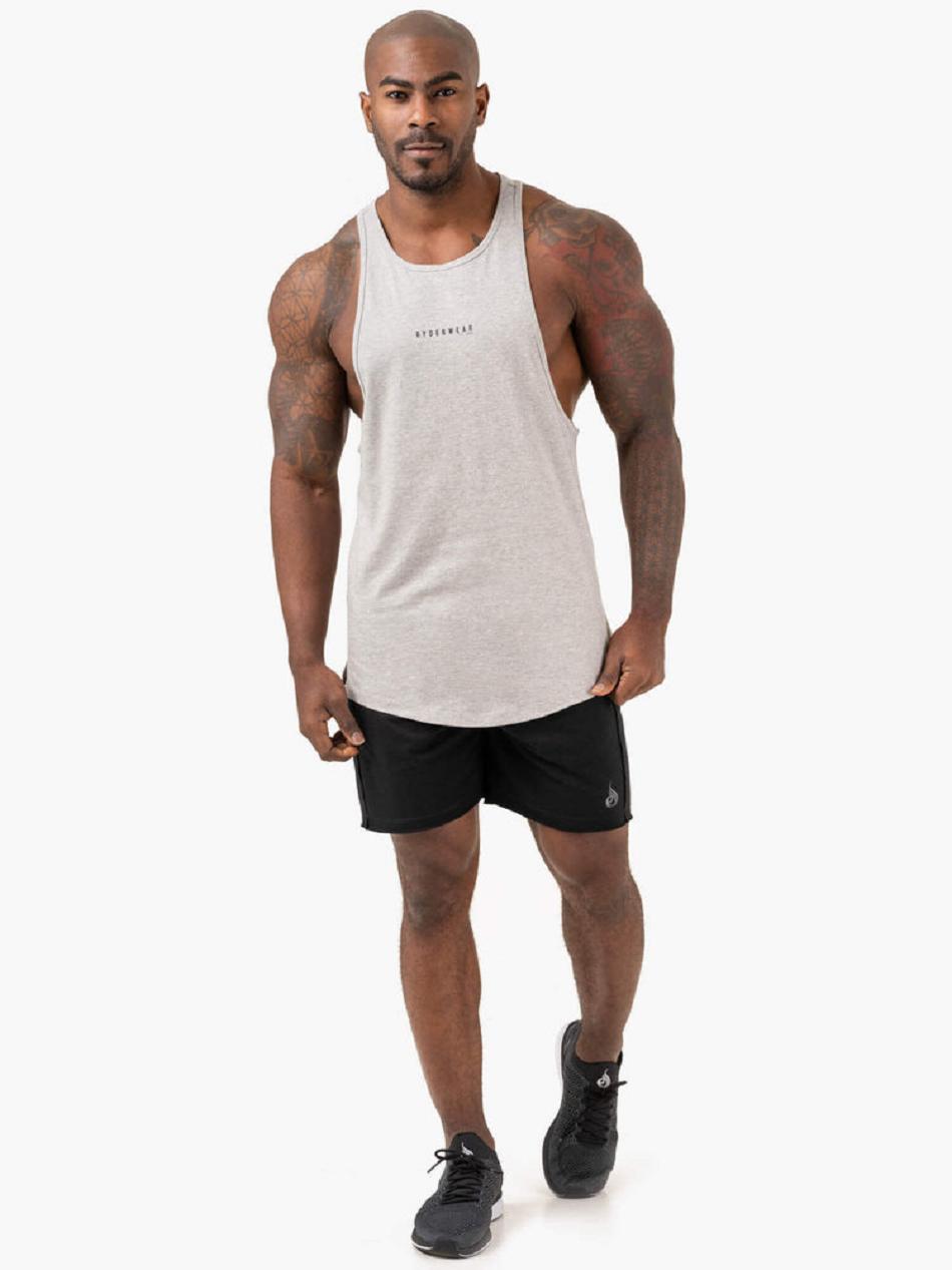 Grey Men's Ryderwear Pursuit Baller Tanks | 86YR40687