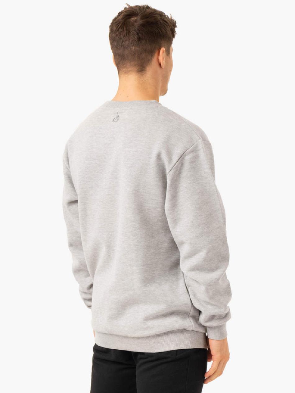 Grey Men's Ryderwear Pursuit Pullover Active Lounge | FG76350