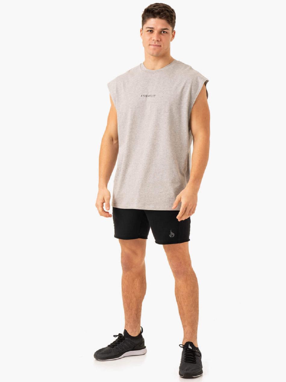 Grey Men's Ryderwear Pursuit Wide Cut Tanks | 133Y33868