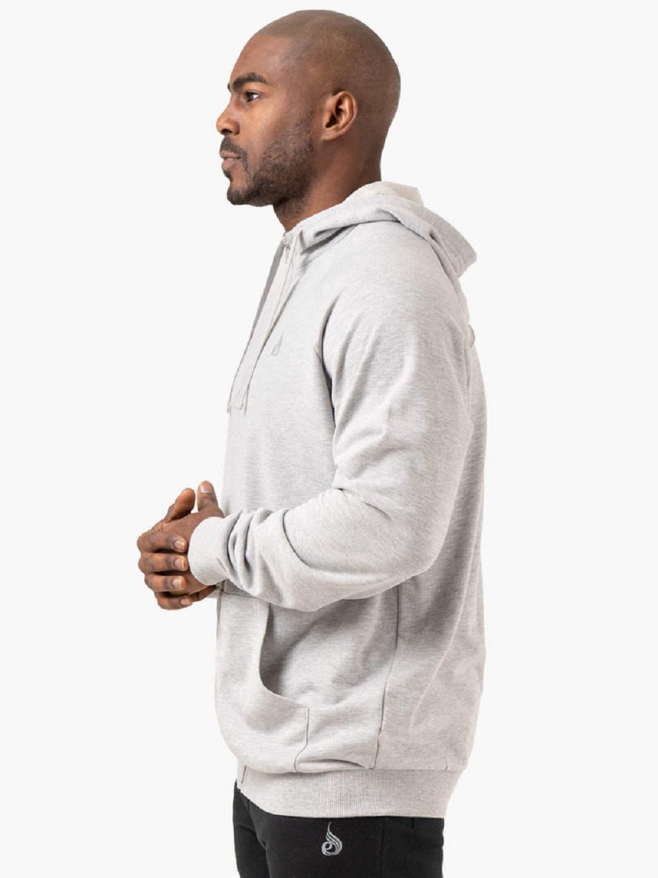 Grey Men's Ryderwear Pursuit Zip Up Hoodie | TNTY18003