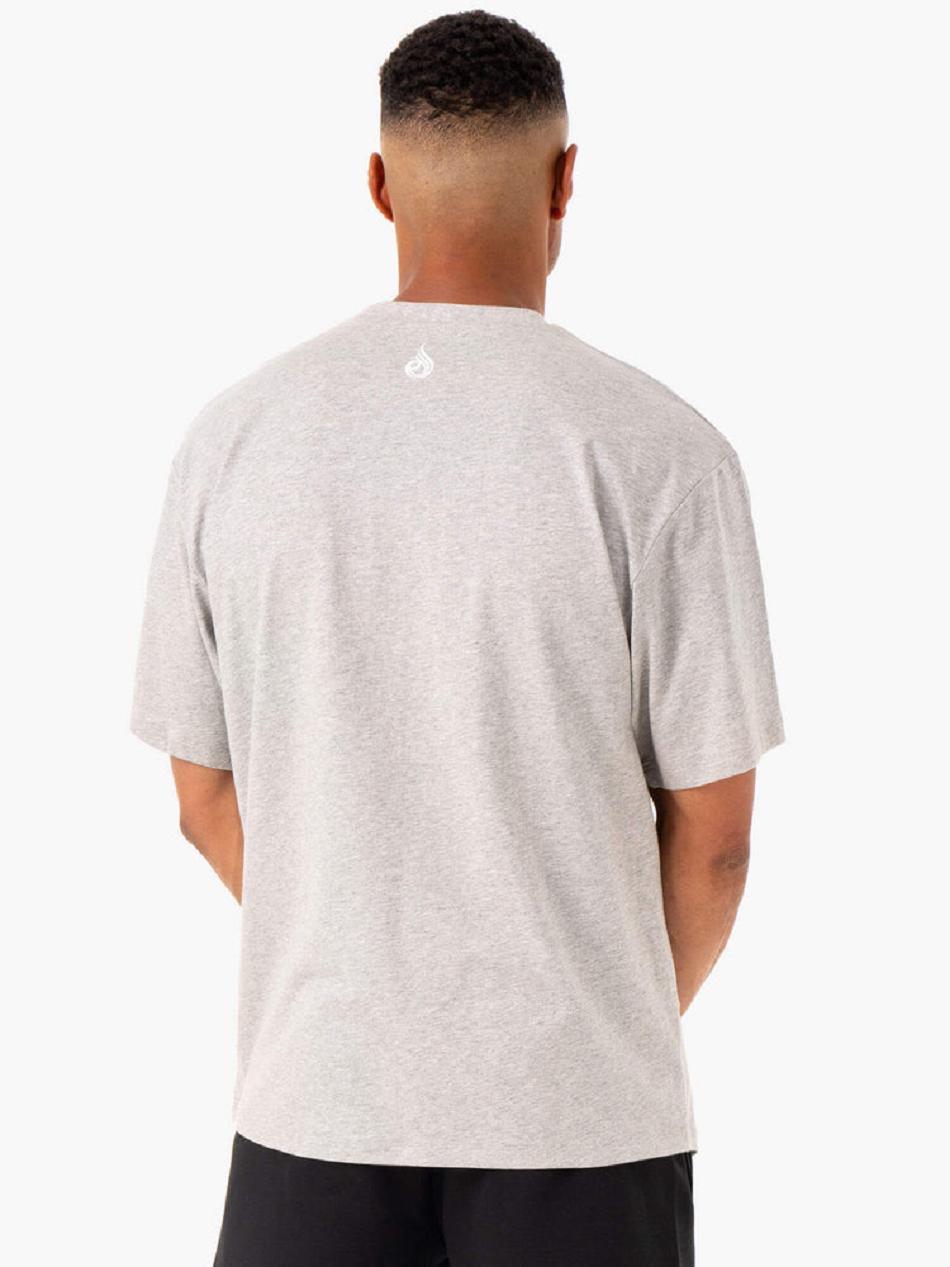 Grey Men's Ryderwear Recharge T-Shirt Top | 67U8662664