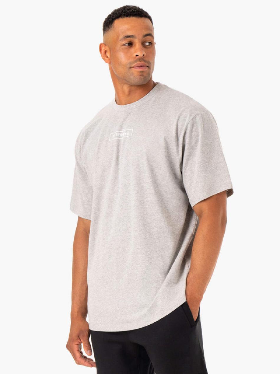 Grey Men's Ryderwear Recharge T-Shirt Top | 67U8662664