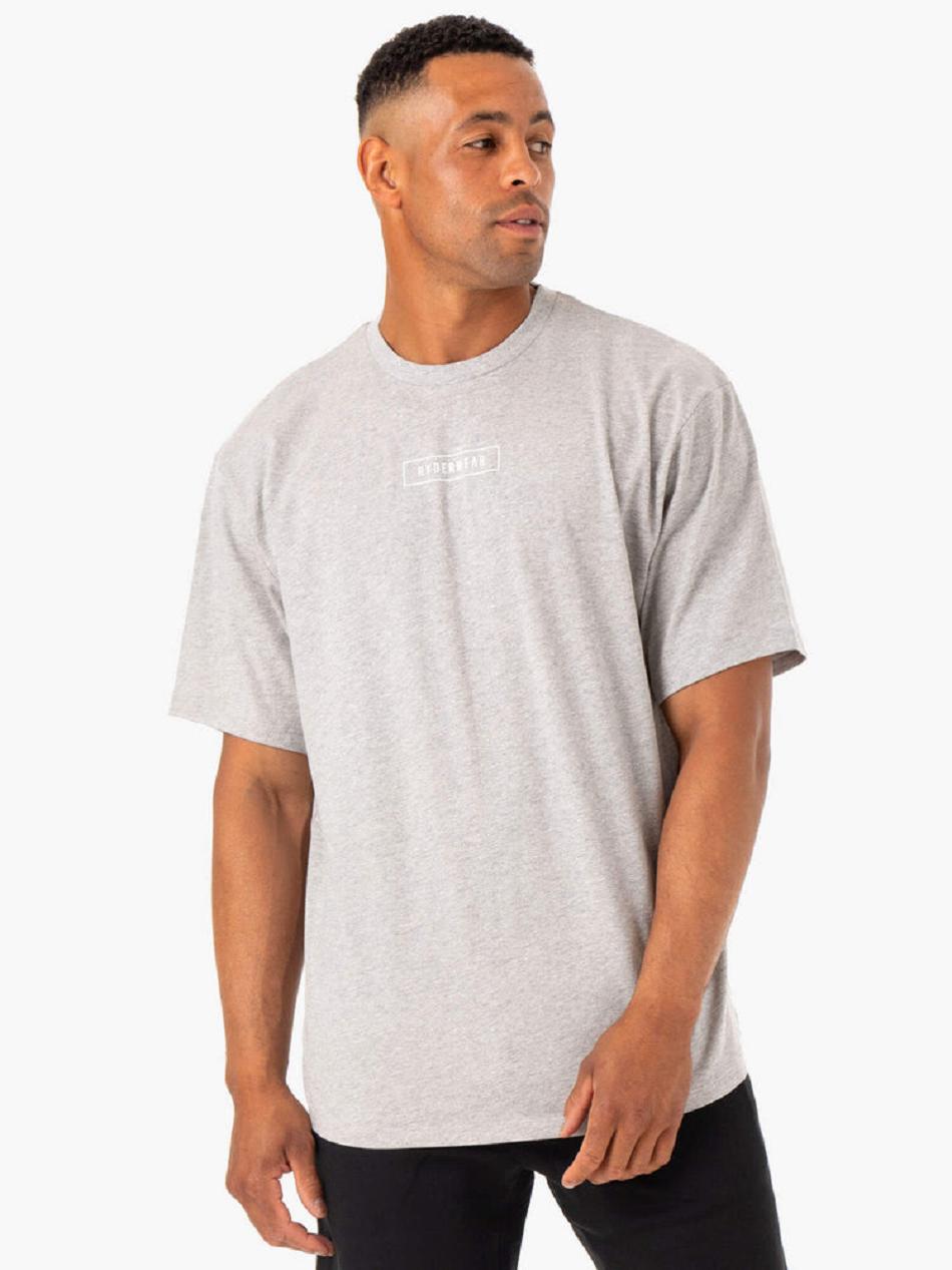 Grey Men\'s Ryderwear Recharge T-Shirt Top | 67U8662664