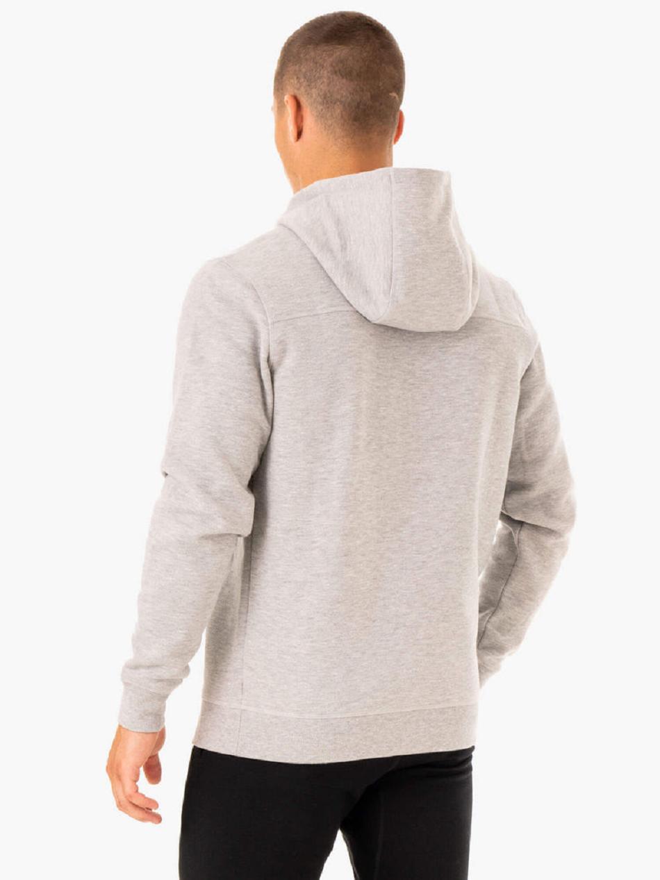 Grey Men's Ryderwear Recharge Zip Up Hoodie | 184F88167