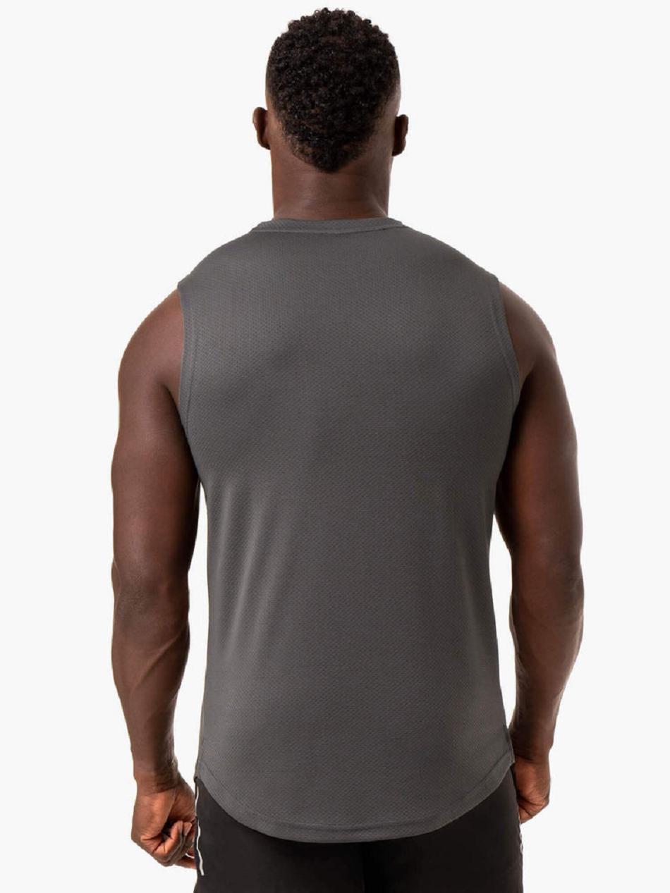 Grey Men's Ryderwear Reflex Mesh Baller Tanks | 85YR95224