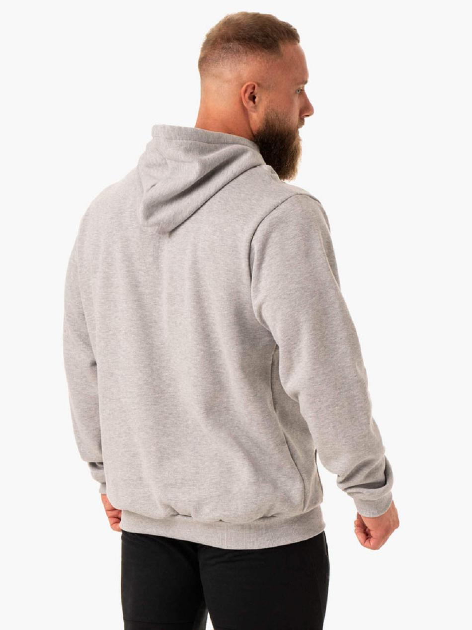 Grey Men's Ryderwear Reset Pullover Hoodie Top | 86RT25339