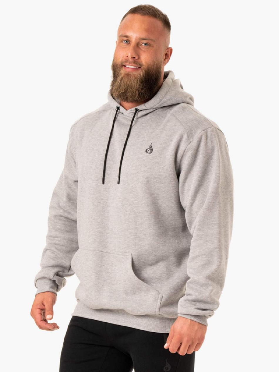 Grey Men\'s Ryderwear Reset Pullover Hoodie Top | 86RT25339