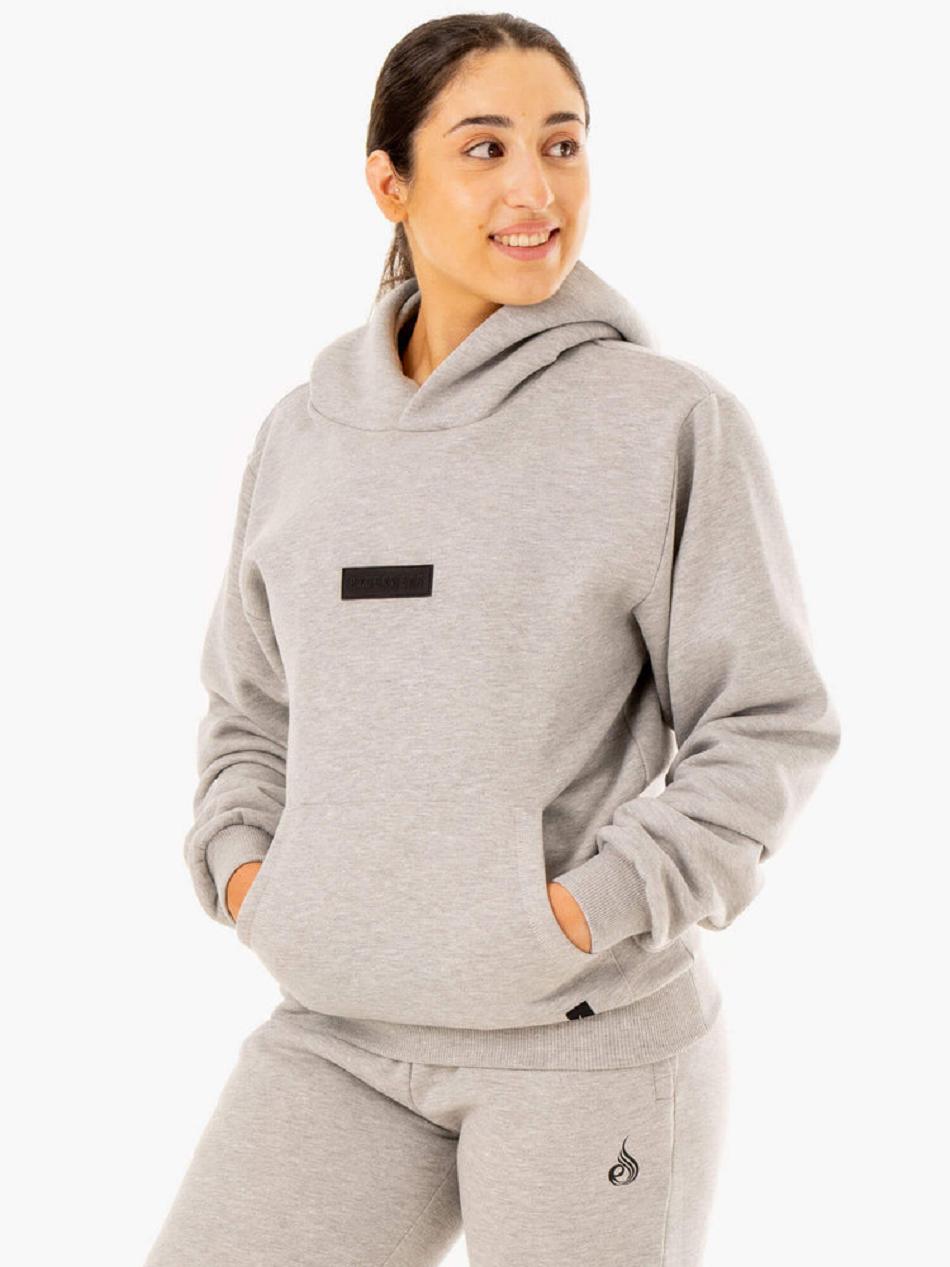 Grey Men's Ryderwear Unisex Pullover Hoodie | 153J36184