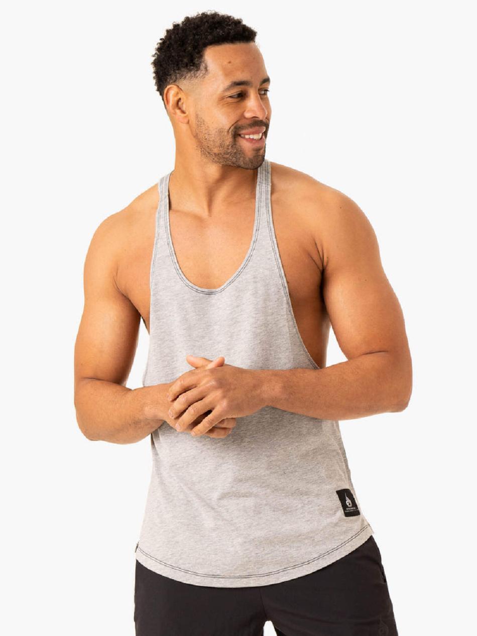 Grey Men\'s Ryderwear Vital Stringer T-Back Top | 6Y9254521