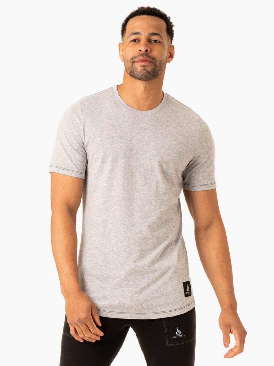 Grey Men's Ryderwear Vital T-shirt | 85ES94762