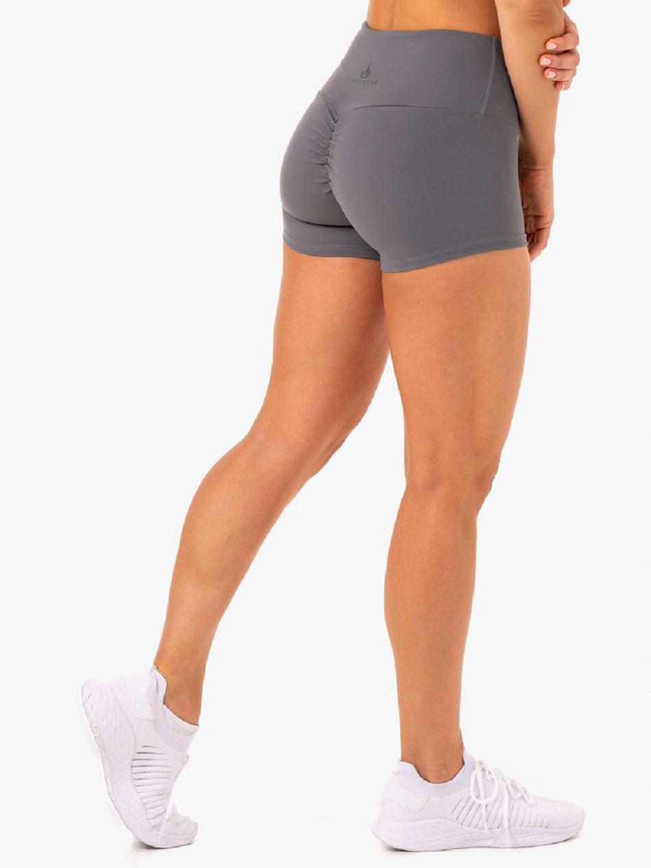 Grey Women's Ryderwear Adapt High Waisted Shorts Scrunch Bum | DS4187191