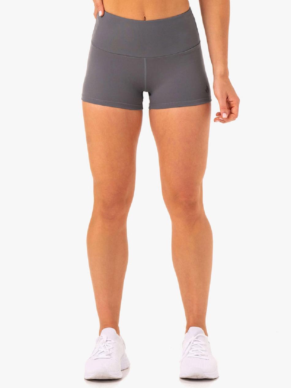 Grey Women's Ryderwear Adapt High Waisted Shorts Scrunch Bum | DS4187191