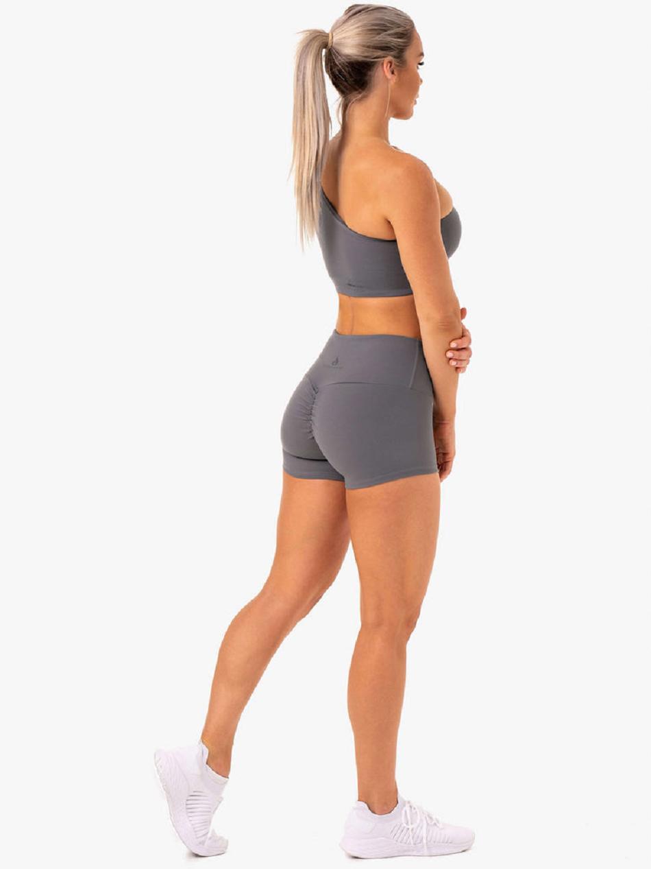 Grey Women's Ryderwear Adapt High Waisted Shorts Scrunch Bum | DS4187191