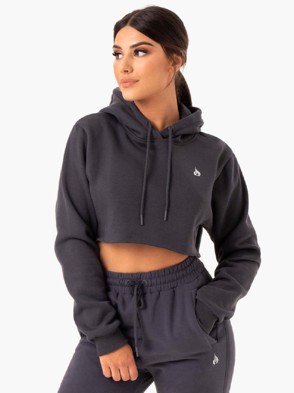 Grey Women's Ryderwear Base Pullover Hoodie | 77GA28605