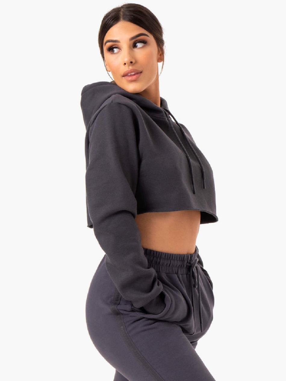 Grey Women's Ryderwear Base Pullover Hoodie | 77GA28605