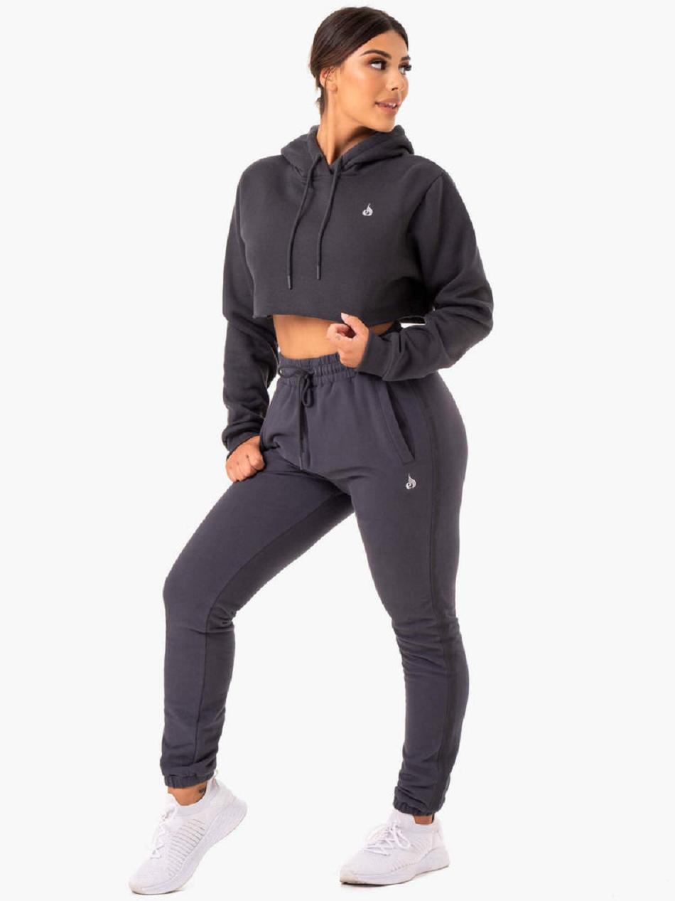 Grey Women's Ryderwear Base Pullover Hoodie | 77GA28605